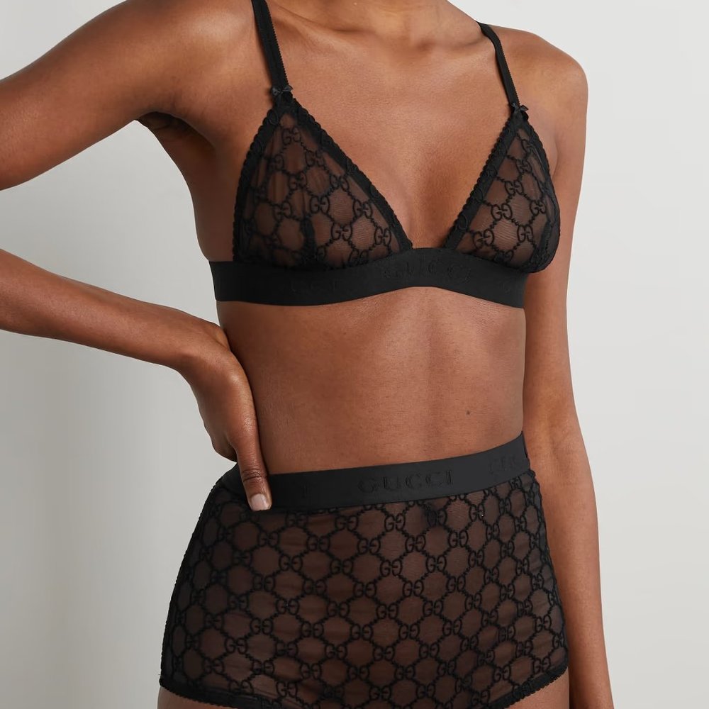GUCCI TULLE LINGERIE SET